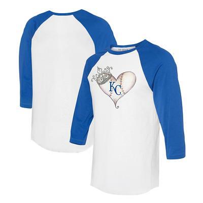 Chicago Cubs Tiny Turnip Infant I Love Mom Raglan 3/4 Sleeve T-Shirt -  White/Royal