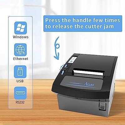  MUNBYN Thermal Receipt Printer, 80mm POS Printer with USB/LAN  Ports Auto Cutter, Supports ESC/POS Command Compatible with  Windows/Mac/Linux/Chrome OS : Office Products