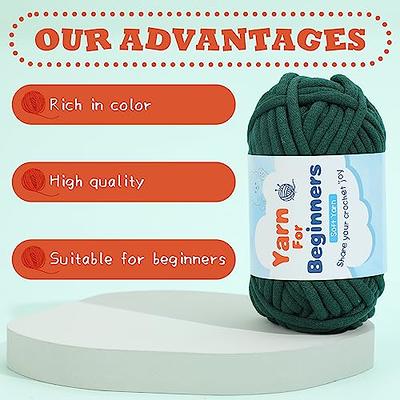 6 Pack Beginners Crochet Yarn with Stuffing, Rainbow Brown Pink Blue Yarn for Crocheting Knitting Beginners, Easy-to-See Stitches, Chunky Thick
