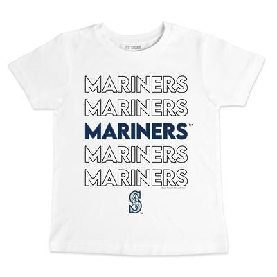 Infant Tiny Turnip Navy Seattle Mariners Stitched Baseball T-Shirt