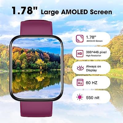 SKG Smart Watch for Women, Fitness Tracker with 5ATM Swimming Waterproof,  Health Monitor for Heart Rate, Blood Oxygen&Sleep, 1.7'' Touch Screen  Smartwatch Fitness Watch for Android-iPhone iOS, V7 Pink