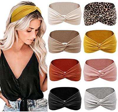 Huachi Workout Headband for Women Athletic Non Slip for Short Long Hair  Yoga Running Sports Hair Bands Bandeau Headbands Sweat Hair Accessories 6  Pack