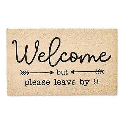 A1 Home Collections A1HC Welcome Flocked Entrance Door Mats Black