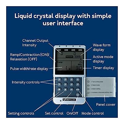 Roscoe Medical TENS Unit and EMS Muscle Stimulator - 4-Channel OTC