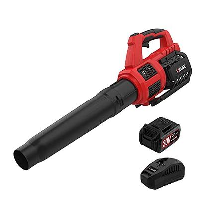  SHOP·AIR Cordless Leaf Blower & Vacuum, 2-IN-1 20V Leaf Blower  with 7 Adjustable Speeds, 160CFM/100MPH Strong Power, Lightweight Handheld  Blower for Lawn Care, Snow, Dust, Battery and Charger Included : Patio