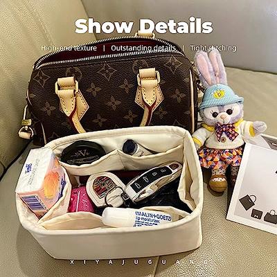  XYJG Purse Handbag Silky Organizer Insert Keep Bag Shape Fits LV  Speedy 16/20/25/30/35/45 bags, Luxury Handbag Tote Lightweight Sturdy(Rouge  moyen, Speedy 20) : Clothing, Shoes & Jewelry