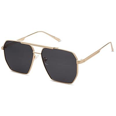 kimorn Polarized Sunglasses Womens Men Retro Oversized Square Vintage Shades  Classic Large Metal Sun Glasses K1221 - Yahoo Shopping