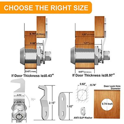 General 5/8''Cabinet Toolbox Mailbox Key Cam Lock Replacement 16mm,3/4 Cylinder Kit Lock Toolbox,for Filing Cabinet Drawer Dresser RV Bins Camper  Security Box,Different Keyed 2 Pack - Yahoo Shopping