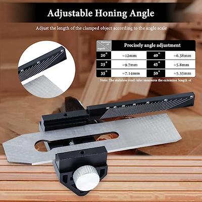 Honing Guide and Angle Tool Set - Chisel Sharpening Jig & Knife