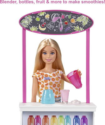 Barbie Fashion Doll & Smoothie Bar Playset with Fruit & Blender Accessories,  Blonde Hair - Yahoo Shopping