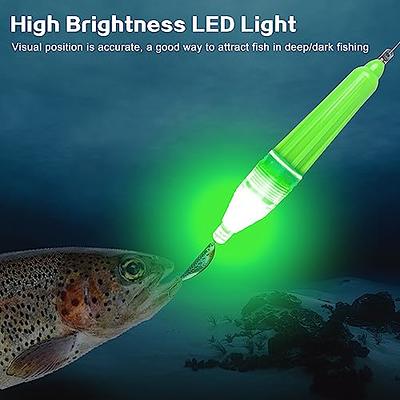 2 Pcs 12V 10W Green Underwater Fishing Light Submersible Lure Bait