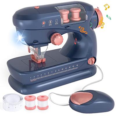 deAO Sewing Machine Toy for Kids with Pre-Threaded Thread,Fabric