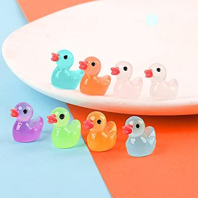 100Pcs Glow in Dark Ducks Ornaments, Mini Resin Ducks for Party Decoration,  Glow in The Dark Duck Figures, Tiny Ducks for Diy Micro Landscape Fairy  Garden Dollhouse 