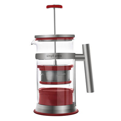 Bonjour Coffee 8-Cup Chevron French Press Stainless Steel