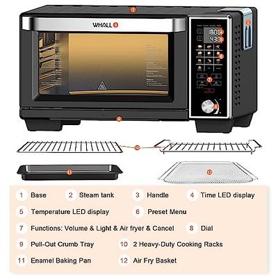 WHALL Toaster Oven Air Fryer, Max XL Large 30-Quart Smart Oven,11