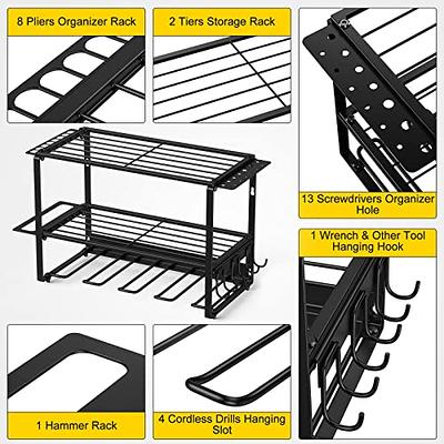 LMAIVE Power Tool Organizers and Storage for Organization, 3 Layers Heavy  Duty Metal Drill Holder Wall Mount, Utility Storage Rack for Cordless Drill  - Yahoo Shopping