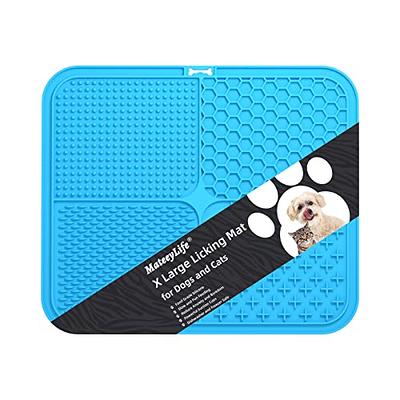 LUKITO Licking Mat for Dogs & Cats 2 Pack with Suction Cups, Dog Peanut  Butter Lick Pads for Boredom Reducer, Perfect for Bathing Grooming