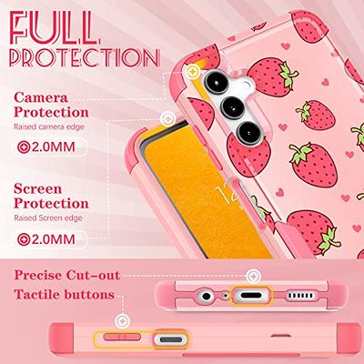 For Samsung Galaxy A14 Case, Shockproof Phone Cover Camera + Screen  Protector