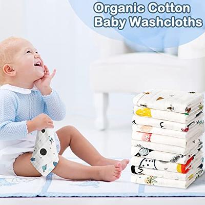 KeaBabies 6-Pack Organic Baby Washcloths – Soft Baby Washcloth