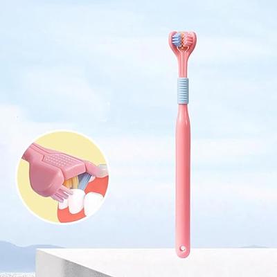 Healeved Denture Brush 4pcs Dual Head Toothbrushes Hard Denture Cleaning  Brush False Teeth Brush for False Teeth Cleaning