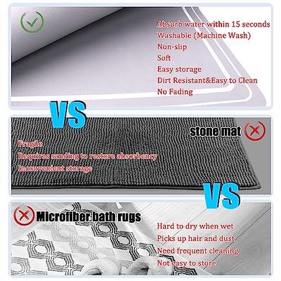 Soft Diatom Mud Non-slip Bath Mat Rug, Non-slip Floor Mat Rubber Non Slip  Quick Dry Super Absorbent Thin Bathroom Rugs Fit Under Door-washable  Bathroom Floor Mats-shower Rug For In Front Of Bathtub