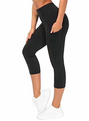 Gilbin Womens Fold-Over Waistband Stretchy Cotton Blend Yoga Pants