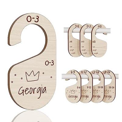 Wood Baby Closet Dividers, From Newborn To 24 Months Baby Clothes