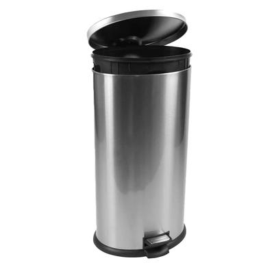 7.9 Gallon Trash Can Stainless Steel Oval Kitchen Trash Can