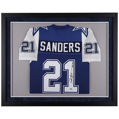 Framed Barry Sanders Detroit Lions Autographed Mitchell & Ness Light Blue  Authentic Jersey