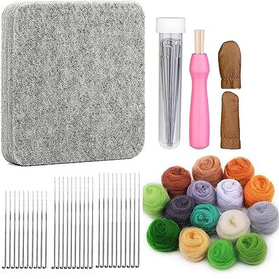 Mayboos 132 Pcs Wool Felting Needles, 15 Colors Fiber Wool Yarn Felting  Supplies, Felting Tool with 3 Sizes, for Beginner Professional