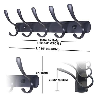 Modern Wall Mounted Coat Rack Wall Hooks 2 Pack Aluminum Coat