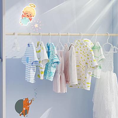 GoodtoU Baby Hangers Kids Hangers 100 Pack Childrens Hangers Child Hangers  Plastic Toddler Infant Nursery Hangers Small Baby Clothes Hangers for