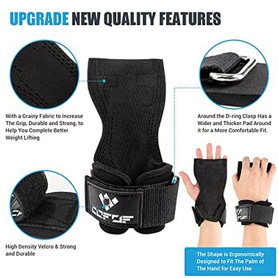  MANUEKLEAR Lifting Wrist Wraps Weight Lifting Gloves for Women  and Men, Lifting Straps for Weightlifting with Cushion Wrist Loop, Leather Wrist  Straps for Deadlifting, Powerlifting : Sports & Outdoors