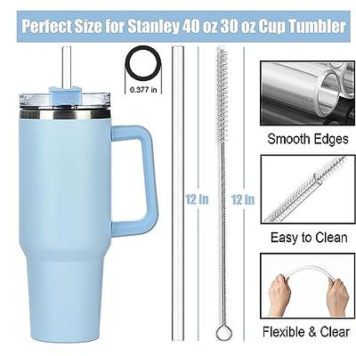 Replacement Straws for 40 oz Stanley Adventure Travel Tumbler, 12 inch  Extra Long Clear Plastic Reusable Stanley Tumber Straws for Stanley Cup,  Pack