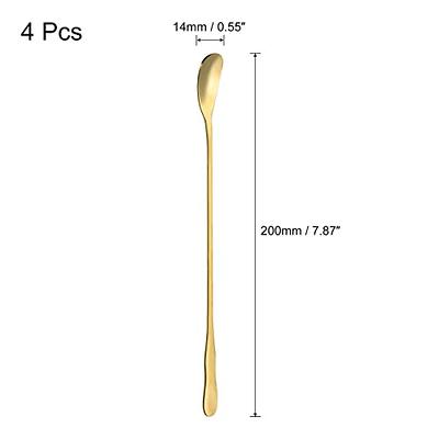 4pcs Measuring Spoons,Small Tablespoon,Stainless Steel Measuring Spoons Set Long Handle Measuring Mixing Stirring Coffee Spoon with Scale Tableware