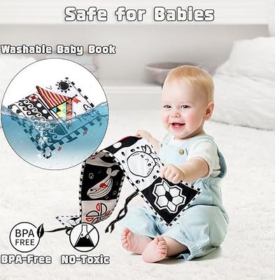 SAMMAS 3 Pcs Black and White High Contrast Baby Toys 0-6 Months for  Newborn, Babies Sensory Soft Book for Early Education, Infant Tummy Time  Cloth Book Toys, Montessori Toys for Babies - Yahoo Shopping