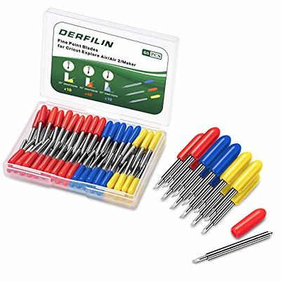 DERFILIN 60PCS Fine Point Blades for Cricut Explore Air 2/Air 3/Maker 3，Replacement  Blades for Cricut Cutting Machines - Yahoo Shopping