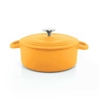 Martha Stewart Collection Gatwick Enamel Cast Iron 7 Quart Dutch Oven In  Yellow