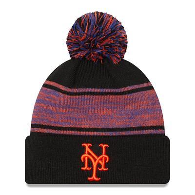 New Era Men's Black Detroit Tigers Chilled Cuffed Knit Hat with Pom