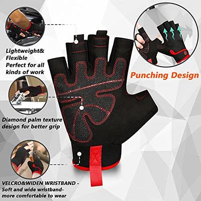 MOREOK Work Gloves Gardening Gloves for Men/Women-[Strengthen Palm