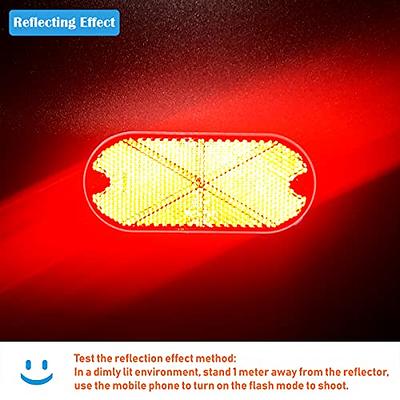 Red Oval Stick-On Reflectors, 2-Pack