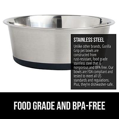 Stainless Steel Heavy Non-Skid Dog Bowls