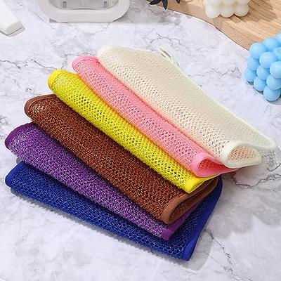 Lurrose Exfoliating Face Washcloth 8pcs Body Scrubber Hanging Bath Cloth  African Net Sponge Shower Loofah Skin Wash Towel Facial Makeup Remover for  Back Knee Joint - Yahoo Shopping