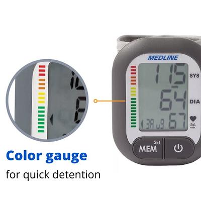 SmartHeart Blood Pressure Monitor, D-Ring Wrist Cuff, Advanced Inflation  Technology, Rechargeable