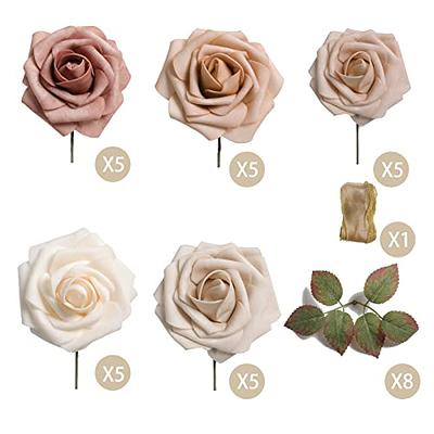 Glitter Roses,25pcs Glitter Flowers Foam Rose With Stem For DIY Wedding  Bridal Bouquet Home Party Christmas Decoration Party Birthday,Valentine'S