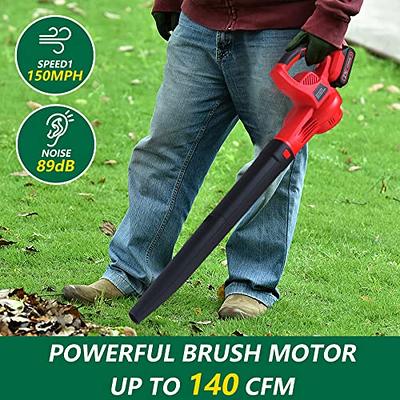 Mini Leaf Blower Red,2-In-1 Cordless Small Blower with 4.0Ah