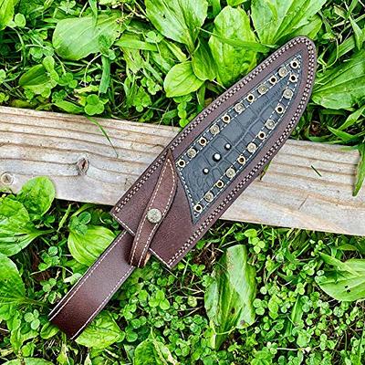  MiOYOOW Pocket Knife Sheath, 4'' Leather Knife Pouch