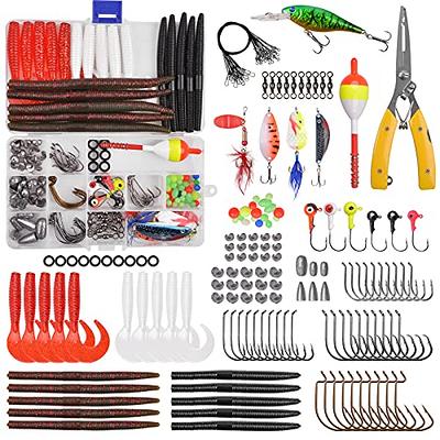 GOANDO Fishing Lures Kit 380Pcs Fishing Accessories Set for Bass Trout  Salmon with Topwater Lures Crankbaits Spinnerbaits Spoon Worms Jigs and More  Fishing Gear with Tackle Box - Yahoo Shopping