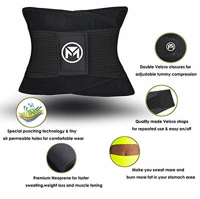 MOLUTAN Men Waist Trainer Trimmer for Weight Loss Tummy Control Compression Shapewear  Body Shaper Sweat Belt Black - Yahoo Shopping