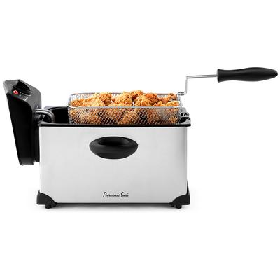 EGGKITPO Deep Fryer with Basket Commercial 12L Electric Countertop Fryer Stainless Steel Deep Fryers for Restaurant Home Use with Extra Large Frying B